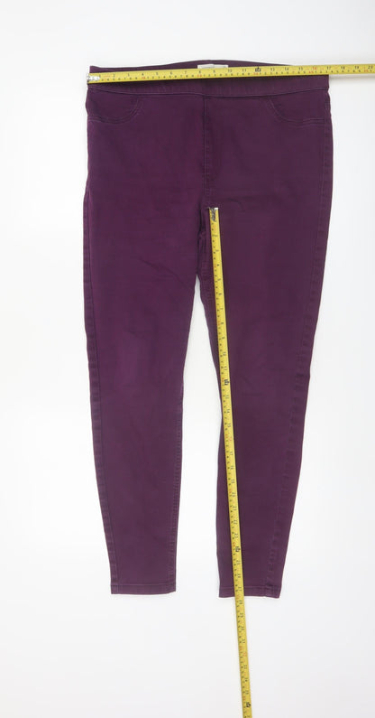Marks and Spencer Women Purple Jegging Jeans Size 16 Regular Fit