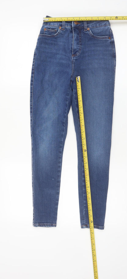 New Look Women Blue High Rise Skinny Stretch Denim Jeans Size 8