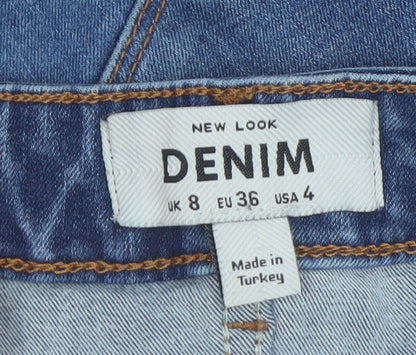 New Look Women Blue High Rise Skinny Stretch Denim Jeans Size 8