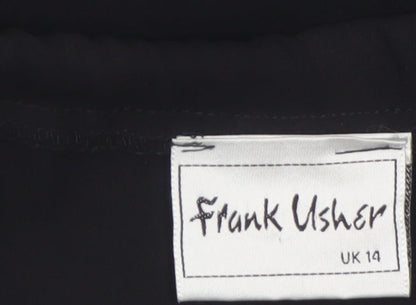 Frank Usher Women’s Black Size 14 Pencil Skirt Knee Length