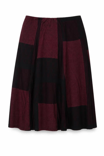 Anna Rose Women's Red Geometric Midi A-Line Skirt Size 14
