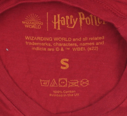 Harry Potter Gryffindor Quidditch Red T-Shirt Men's Small Cotton Crew Neck