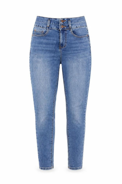 New Look Women Blue Skinny Jeans UK 8 Short High Rise Denim