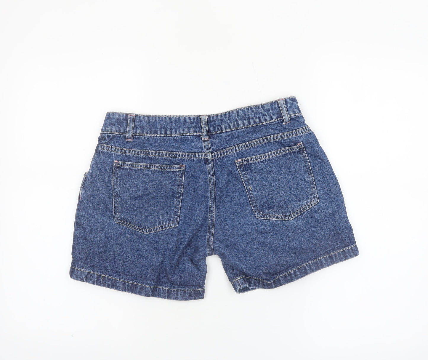 Denim Co Women Blue Cotton Chino Shorts Size 10 Casual
