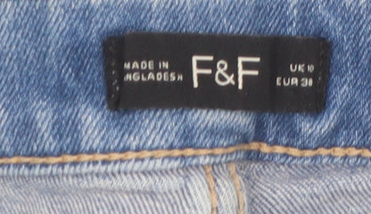 F&F Women’s Light Blue Skinny Jeans Size 10 Stretch Denim