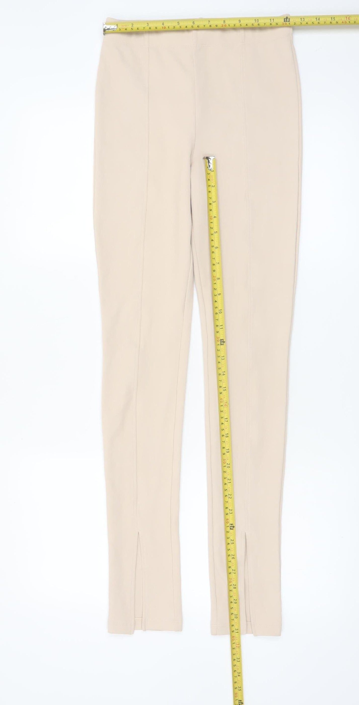 H&M Divided Womens Beige Slim Leggings Trousers Size S