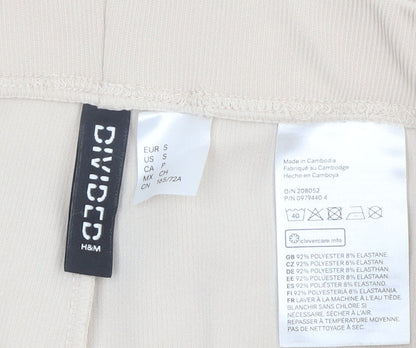 H&M Divided Womens Beige Slim Leggings Trousers Size S
