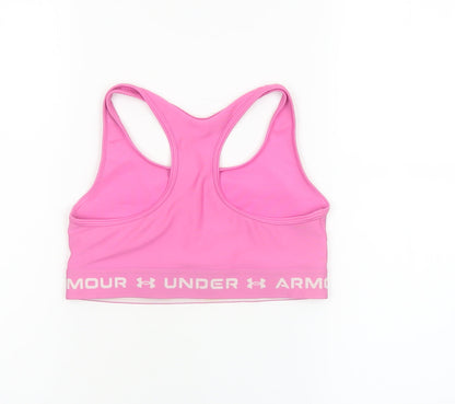 Under Armour Women's Pink Small Racerback Sports Bra - Medium Support