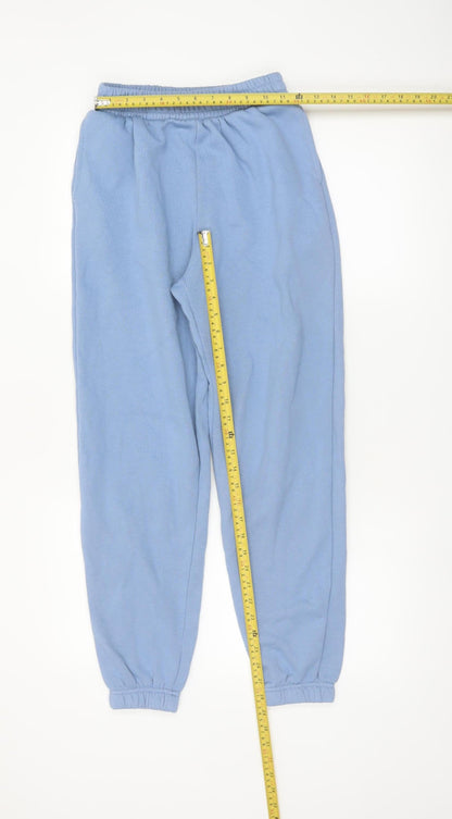 New Look Women Blue Fleece Sweatpants Size 8 Regular Fit