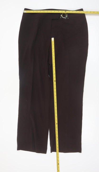 Marks and Spencer Women Brown Size 16 Dress Pants with Belt