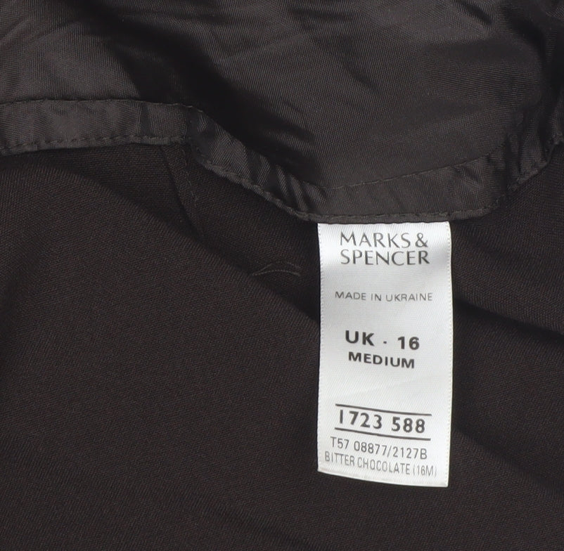 Marks and Spencer Women Brown Size 16 Dress Pants with Belt