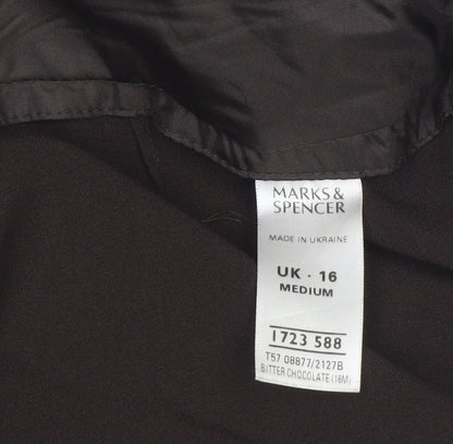 Marks and Spencer Women Brown Size 16 Dress Pants with Belt
