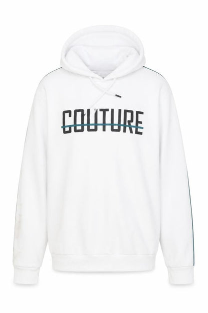 Fresh Couture Men’s White Hoodie Medium Designer Pullover
