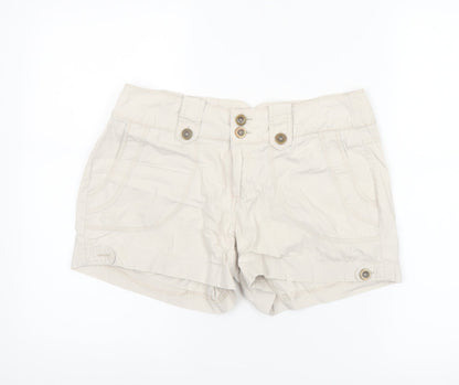 Dorothy Perkins Women's Beige Chino Shorts Size 10UK