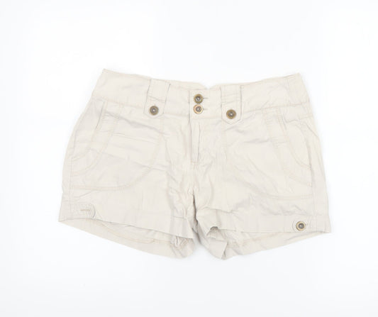 Dorothy Perkins Women's Beige Chino Shorts Size 10UK
