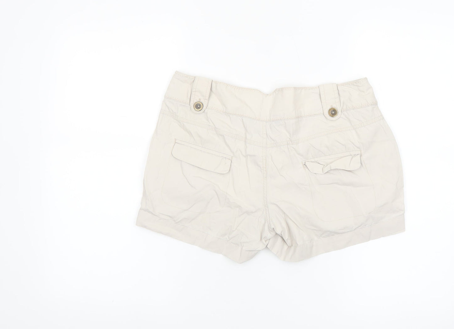 Dorothy Perkins Women's Beige Chino Shorts Size 10UK