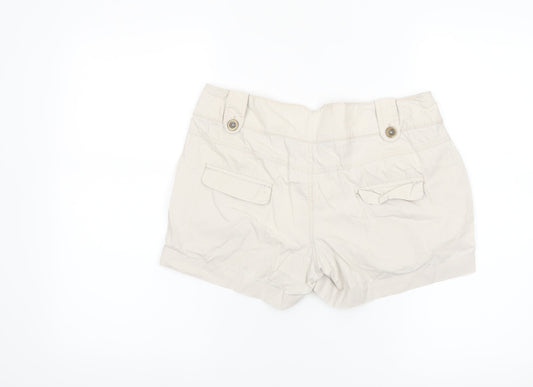 Dorothy Perkins Women's Beige Chino Shorts Size 10UK