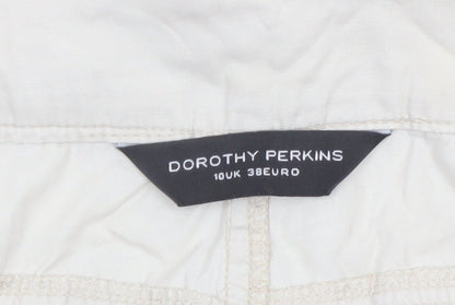 Dorothy Perkins Women's Beige Chino Shorts Size 10UK