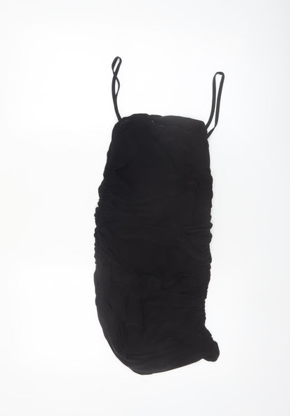 Saw It First Women's Black Size 10 Bodycon Ruched Mini Dress