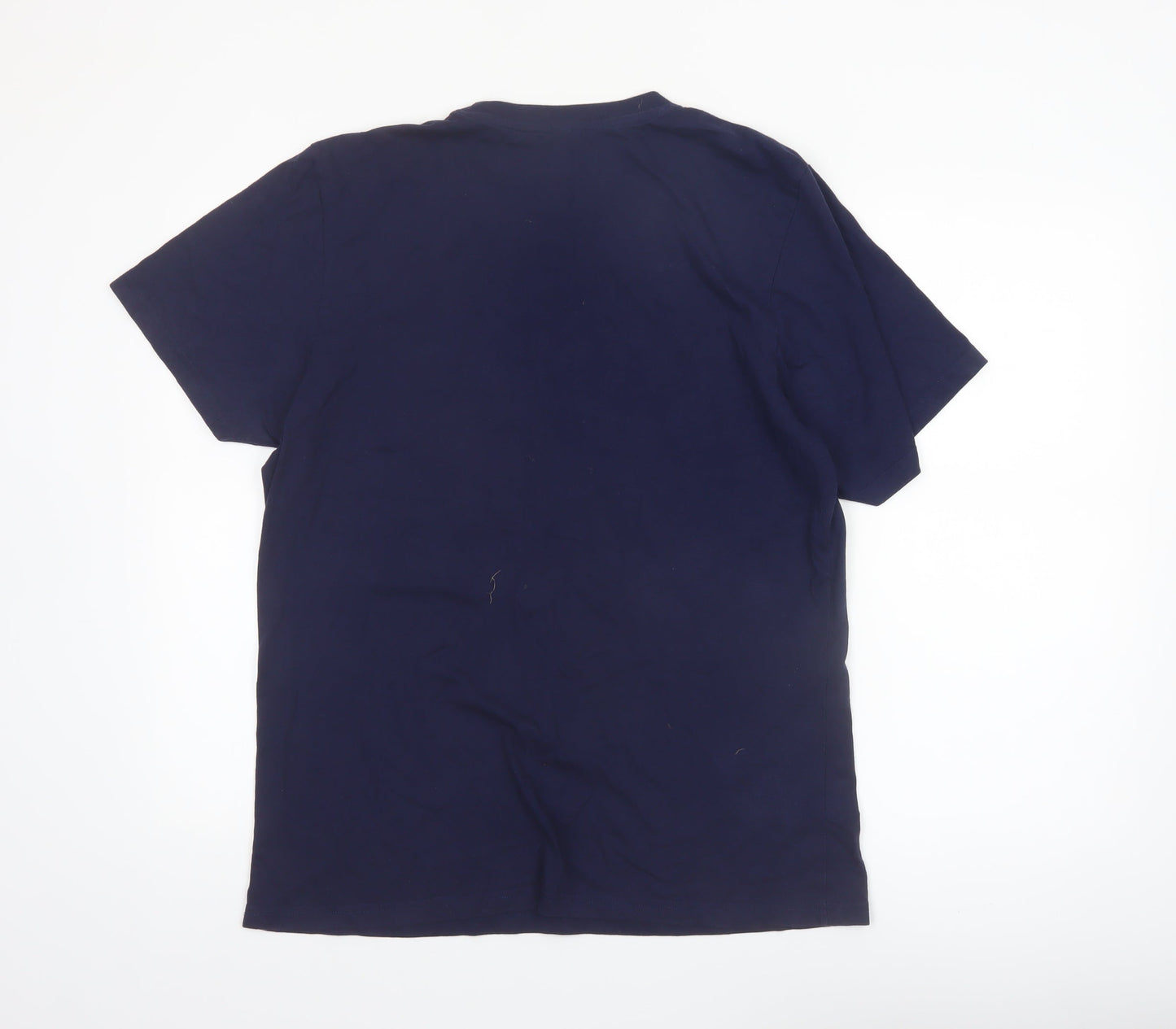 Inland Sea Men's Blue Graphic T-Shirt L Beach Surf Design