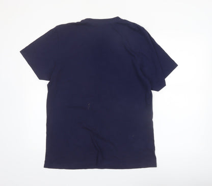 Inland Sea Men's Blue Graphic T-Shirt L Beach Surf Design