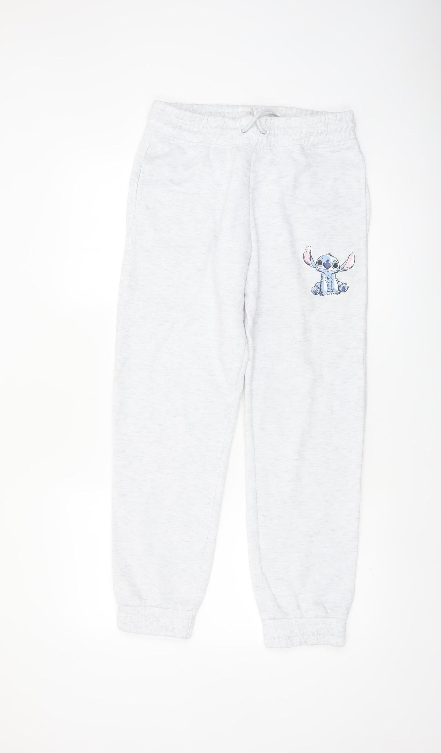 Disney Womens Grey XS Jogger Sweatpants with Stitch Embroidery