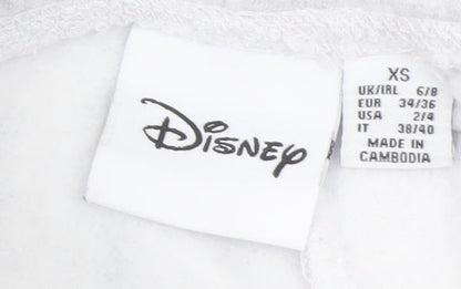 Disney Womens Grey XS Jogger Sweatpants with Stitch Embroidery