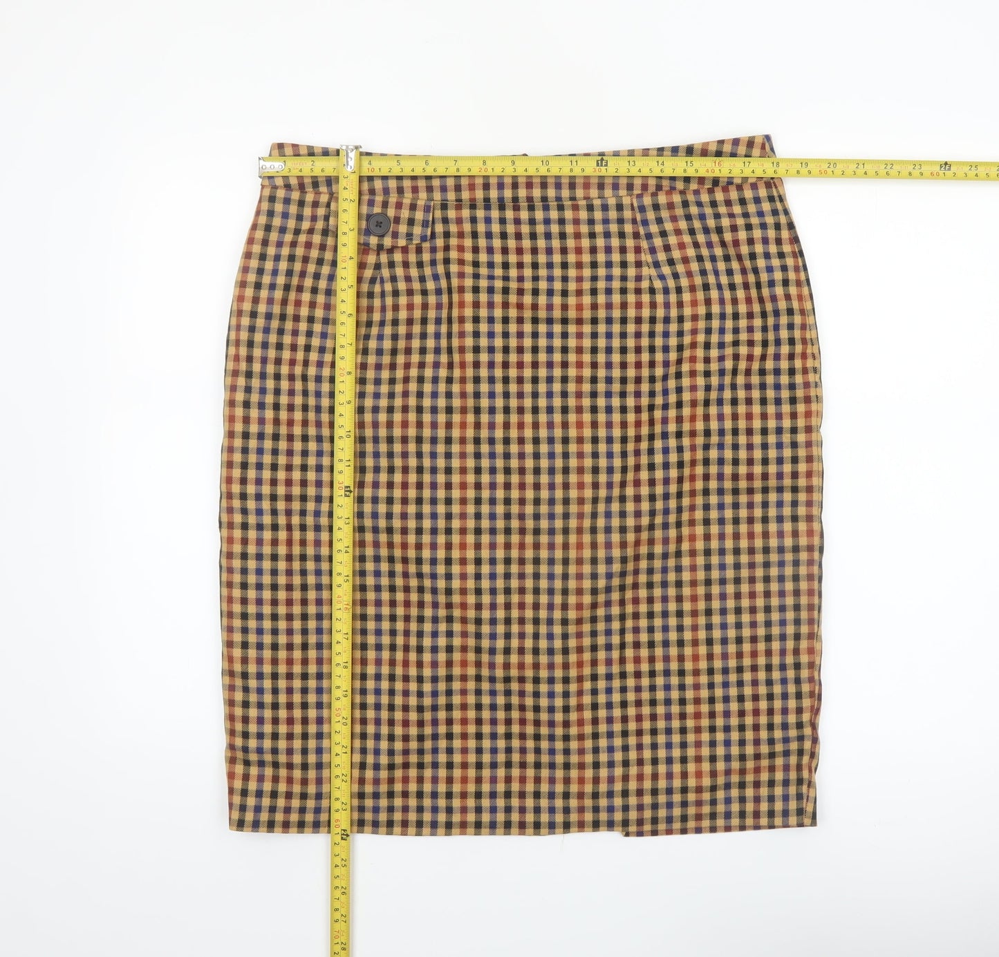 Tu Women’s Multicoloured Checked Pencil Skirt Size 16