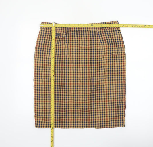 Tu Women’s Multicoloured Checked Pencil Skirt Size 16
