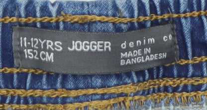 Denim Co Boys Blue Tapered Jogger Jeans 11-12 Years Regular Fit