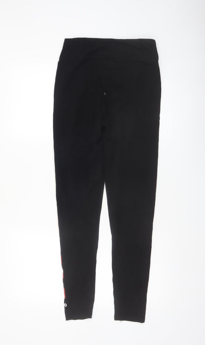 NBA Womens Black Leggings Small Cotton Stretch Chicago Bulls Print