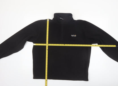 Regatta Men's Black Fleece 1/4 Zip Sweatshirt L Outdoor Pullover