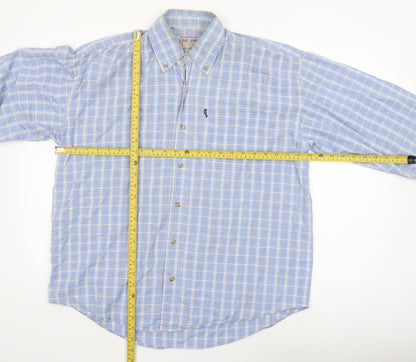 Watsons Heavies Men’s Blue Check Cotton Button-Up Shirt M