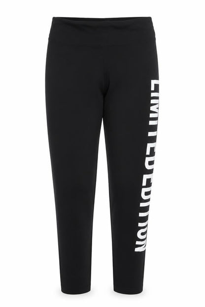 Golddigga Womens Black Leggings Size 12 Stretch Logo Print