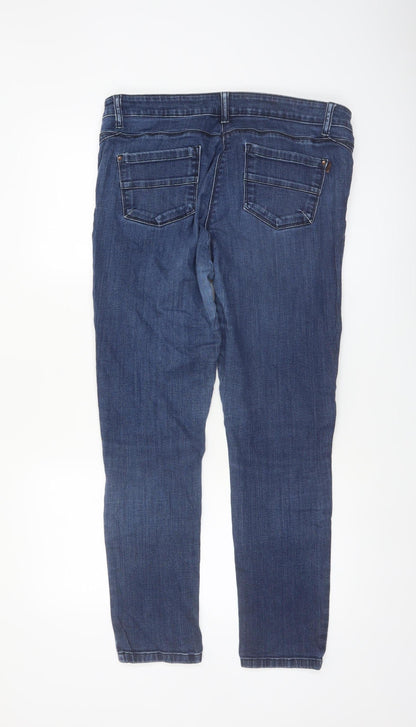 George Women’s Blue Skinny Jeans Size 14 Mid Rise Stretch Denim