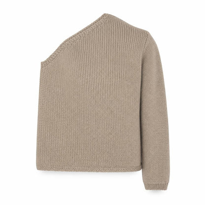 Marks & Spencer Womens Beige XS Asymmetrical Knit Jumper