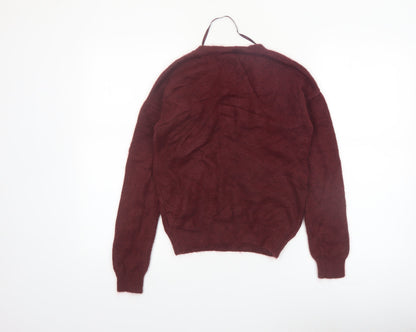 Harry Potter Women’s Red Crew Neck Pullover Jumper 2XS Knit Long Sleeve