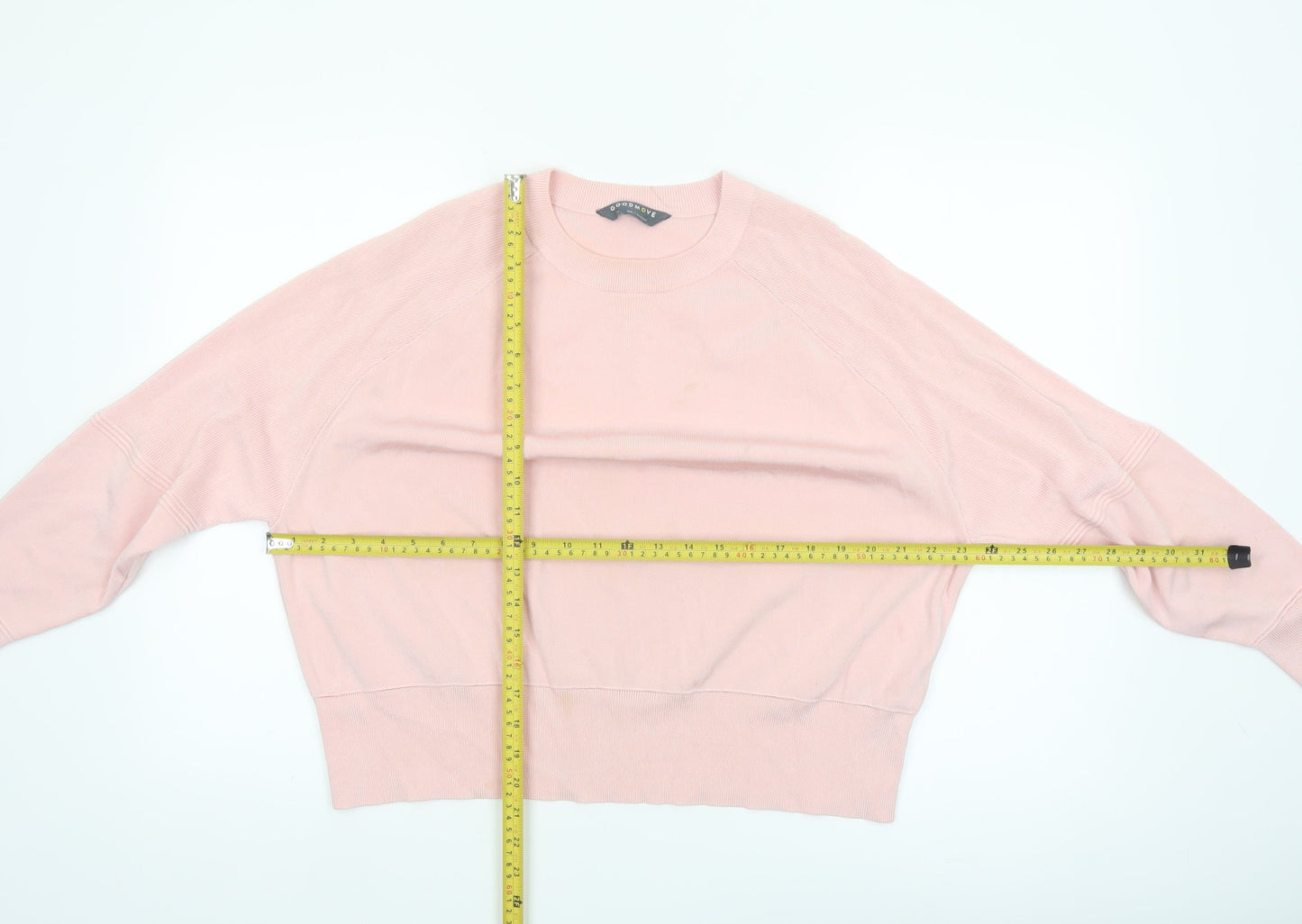 Marks and Spencer Goodmove Pink Crew Neck Long Sleeve Jumper Size 12