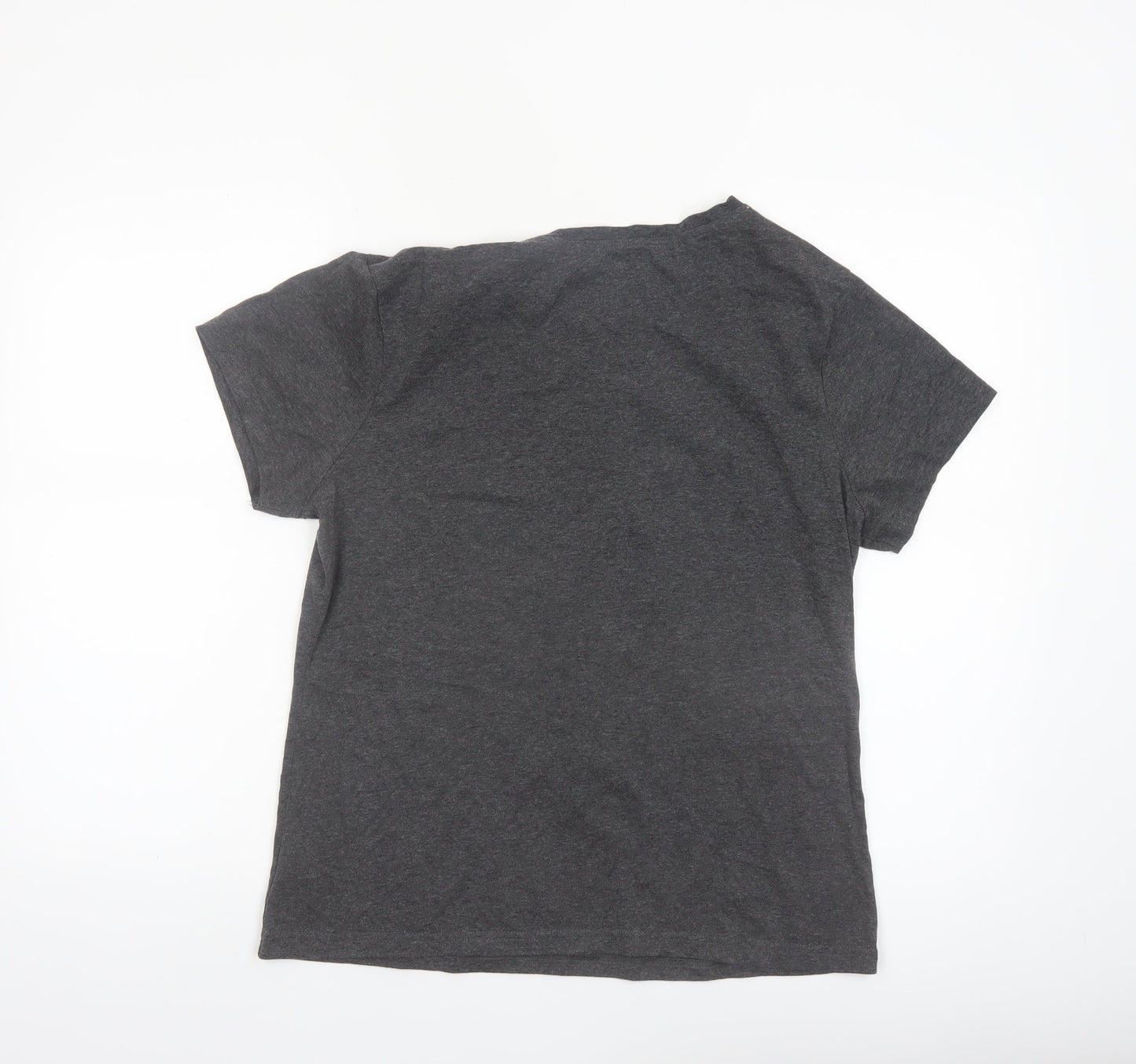 Disney Womens Grey Mickey Mouse Graphic T-Shirt Size M 12-14