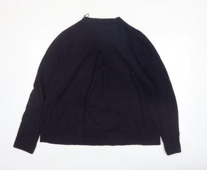 COS Women's Black Alpaca Wool Blend Button Cardigan Size L