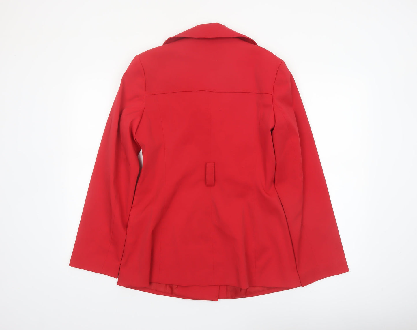 F&F Women's Red Pea Coat Size 10 Button Lined Smart Jacket