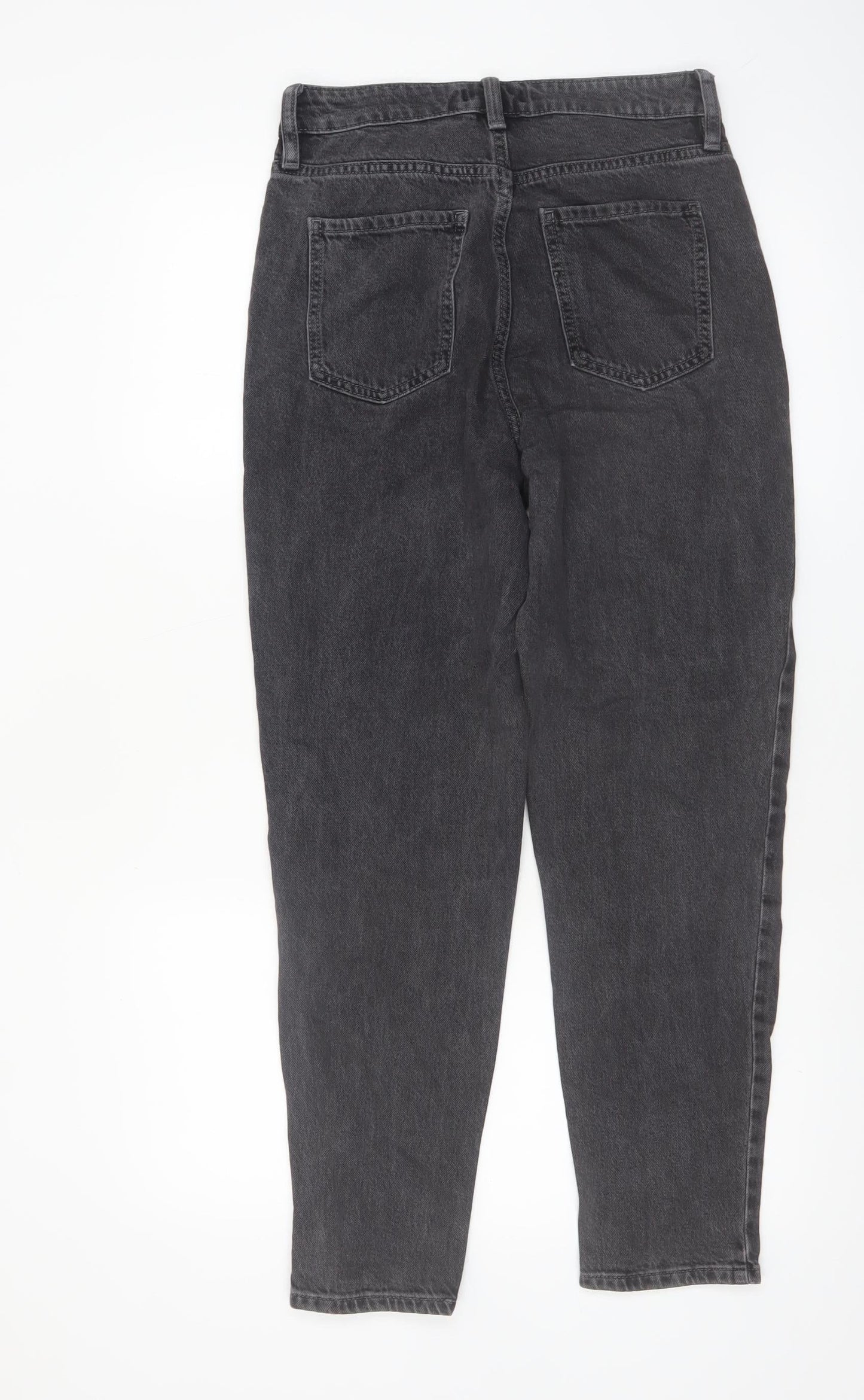 F&F Women's Black High Rise Mom Jeans Size 6 Regular Denim