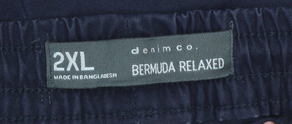 Denim Co. Men’s Blue 2XL Bermuda Relaxed Cotton Shorts