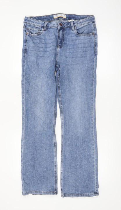 NEXT Women Blue Straight Regular Fit Mid Rise Denim Jeans Size 14