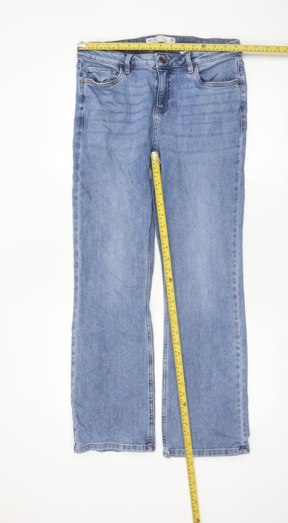 NEXT Women Blue Straight Regular Fit Mid Rise Denim Jeans Size 14