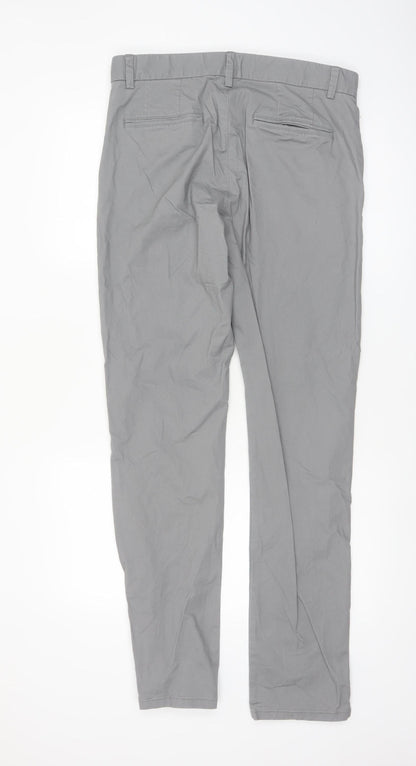 Denim Co. Men's Grey Slim Fit Chino Trousers W32 L34