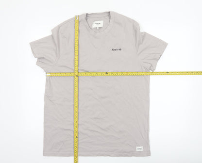 Firetrap Men's Grey Cotton Crew Neck Short Sleeve T-Shirt XL