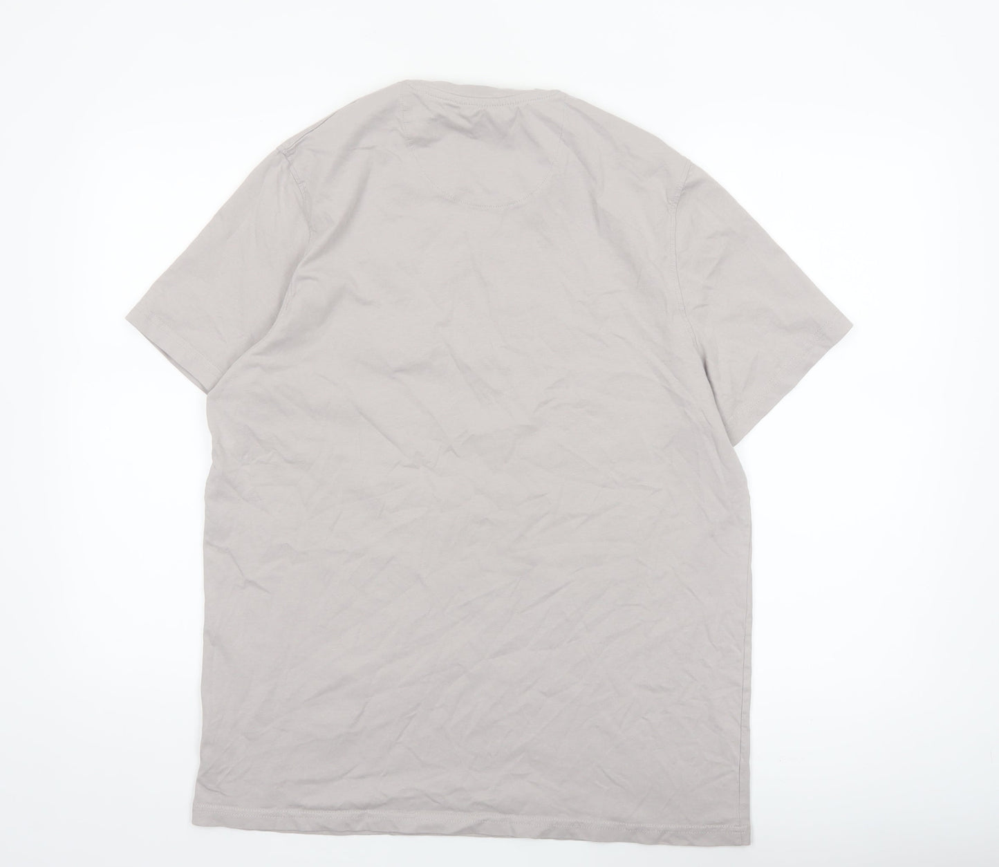Firetrap Men's Grey Cotton Crew Neck Short Sleeve T-Shirt XL