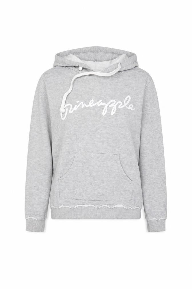Pineapple Women's Grey Hoodie Medium Pullover Logo Cotton Blend