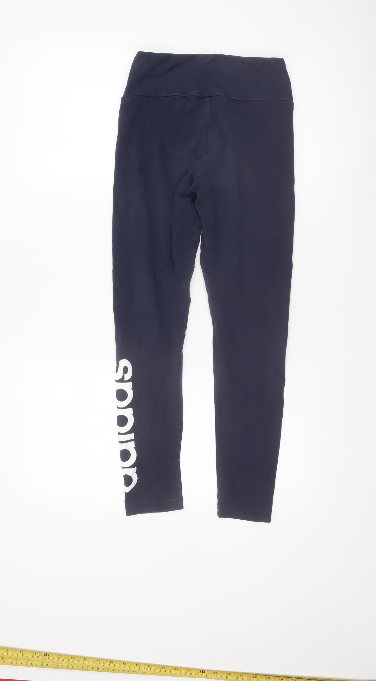 Adidas Women’s Black Small Ankle Leggings with Logo Print